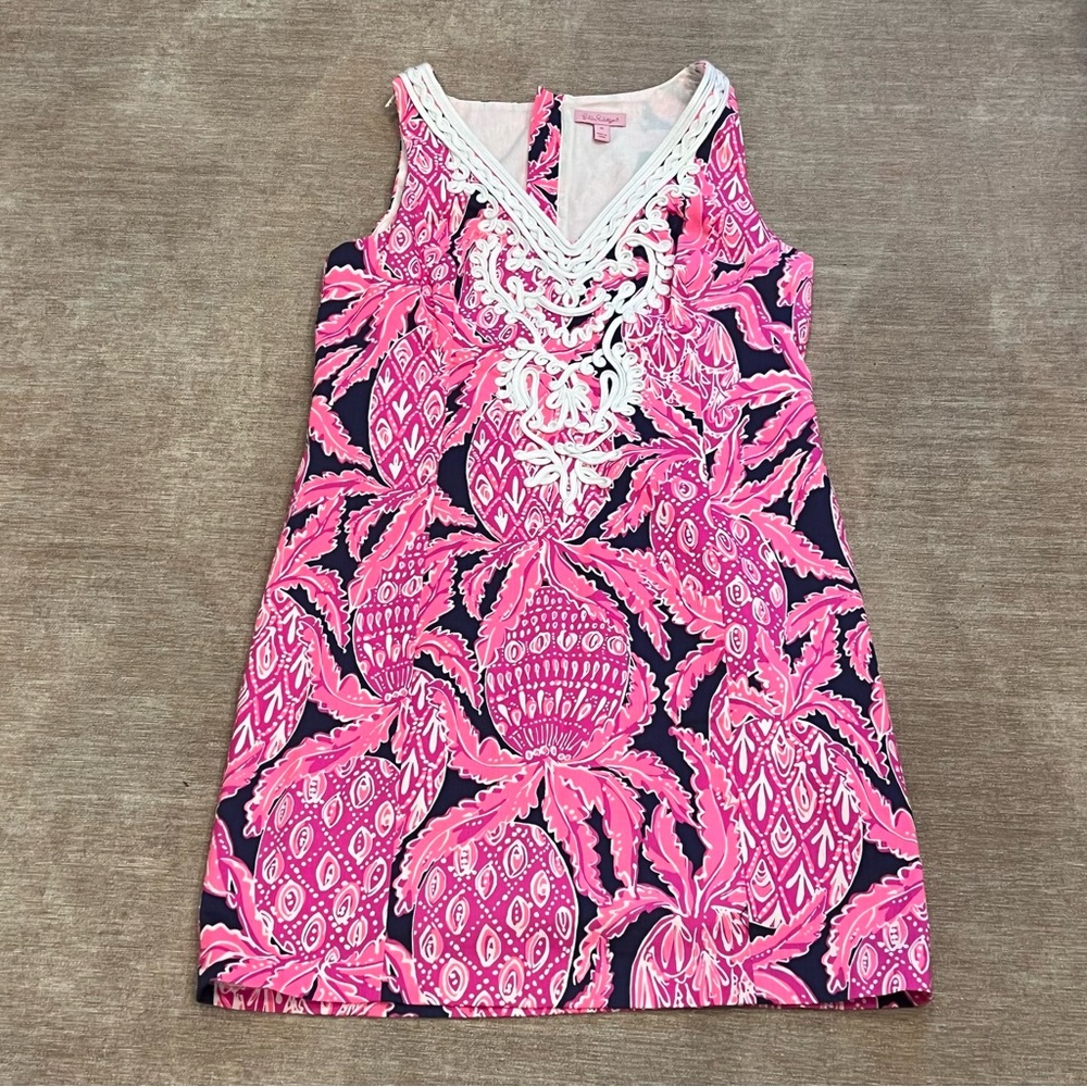 Lilly Pulitzer gabby shift pink navy coco safari pineapple